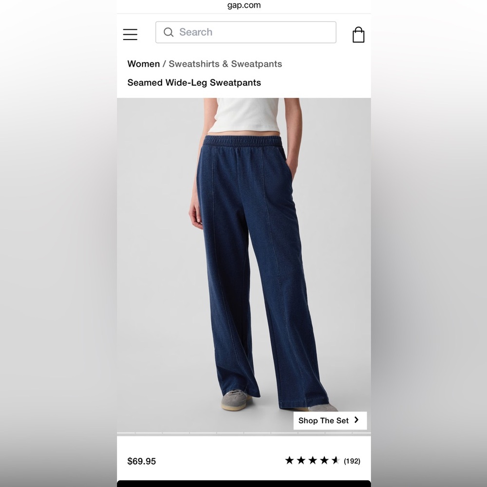 Gap Seam Wide-leg Sweatpants